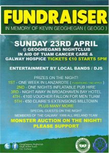 Fundraiser in memory of Kevin Geoghegan (Copy)