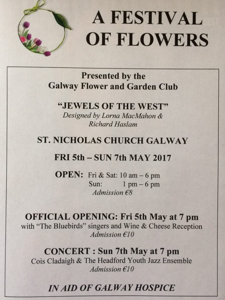 This weekend GALWAY FLOWER AND GARDEN CLUB 50th ANNIVERSARY FESTIVAL